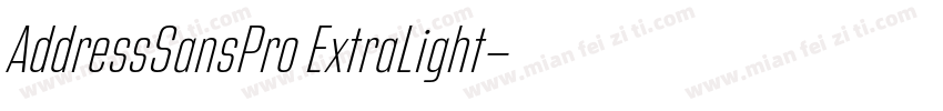 AddressSansPro ExtraLight字体转换